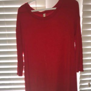 Red Mini Dress with Sleeves